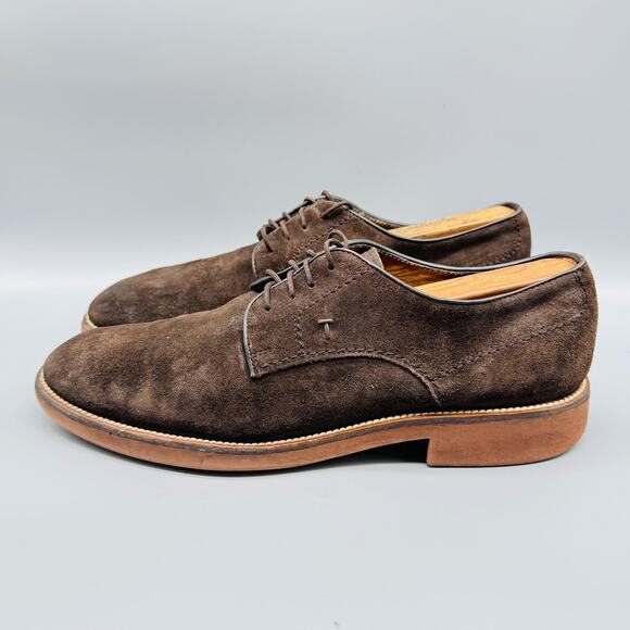 Tod\'s Shoes Mens 10 Brown Suede Derby Oxford Lace Up Dress Rubber Sole Comfort main image 13
